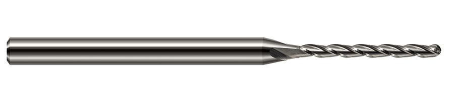 Picture of Harvey Tool 36062 Dia 0.062 LOC 0.9500 OAL2.50 End Mill Standard Flute Standard Helix Carbide Uncoated Single End Ball NoseBall